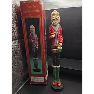 Vintage‎ Windsor Collection Pencil Santa Toy Figurine Christmas 11.5" With Box
